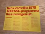 Audi 50 80 100 folder uit 1975, Ophalen of Verzenden, Zo goed als nieuw, Audi