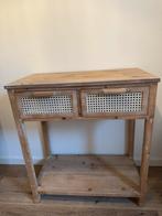 Houten bijzettafel met lades, Huis en Inrichting, Kasten | Dressoirs, Ophalen, Minder dan 50 cm, Zo goed als nieuw, Met lade(s)