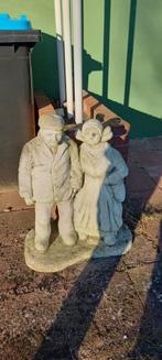 Vintage Tuinbeeld - Boer en Boerin, Ophalen, Gebruikt, Groter dan 1:35, Figuur of Figuren