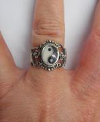 Zilveren yin yang ring maat 17.25 nr.151, Sieraden, Tassen en Uiterlijk, Ringen, Gebruikt, 17 tot 18, Dame, Zilver