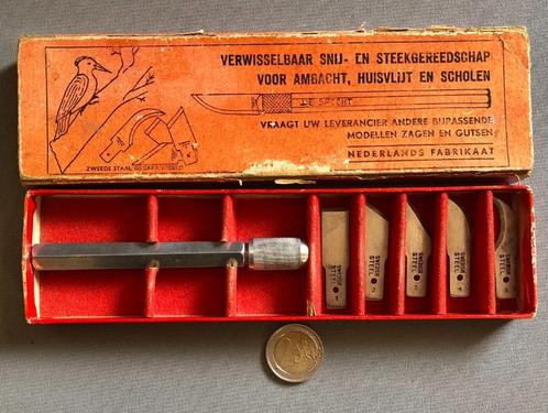 Antieke Precisie Snijset, Nederlands Fabrikaat, Zweeds Staal, Antiek en Kunst, Antiek | Gereedschap en Instrumenten, Ophalen of Verzenden