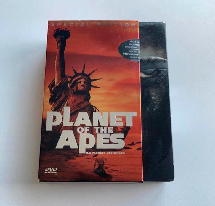 Planet of the Apes - 5 movies DVD Box collectie - NL uitgave, Cd's en Dvd's, Dvd's | Klassiekers, Zo goed als nieuw, Actie en Avontuur