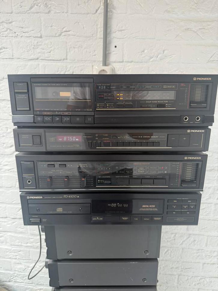Pioneer stereo set losse componenten, Audio, Tv en Foto, Stereo-sets, Zo goed als nieuw, Cassettedeck, Pioneer, Losse componenten