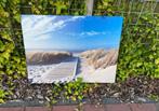 Canvas/schilderij strand en duinen voor binnen, 75 tot 100 cm, Schilderij, Ophalen of Verzenden, Zo goed als nieuw