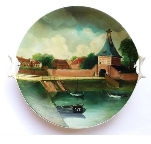 Porseleinen Bavaria Wandbord Hutschenreuther met oortjes., Antiek en Kunst, Antiek | Porselein, Ophalen of Verzenden