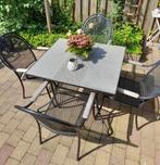 mooie zware tuinset (mét kussens) van Royal Garden, Tuin en Terras, Tuinsets en Loungesets, Ophalen, 4 zitplaatsen, Gebruikt, Rvs