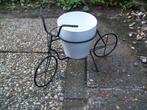 decoratie klein ijzeren fietsje wit stenen bloempot, Ophalen, Rond, Nieuw, Balkon