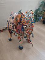 Vintage Rajasthani Geborduurde Olifant - 19e Eeuw, Antiek en Kunst, Curiosa en Brocante, Ophalen of Verzenden