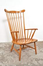 Vintage spijlenstoel relaxchair relaxstoel beuken stoel, Ophalen of Verzenden, Gebruikt