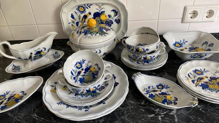 SPODE blue Bird  🔹 div servies, Huis en Inrichting, Keuken | Servies, Zo goed als nieuw, Compleet servies, Overige stijlen, Keramiek
