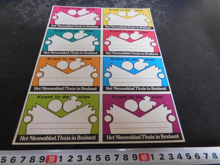 sticker set Het Nieuwsblad Thuis in Brabant, Verzamelen, Stickers, Zo goed als nieuw, Bedrijf of Vereniging, Ophalen