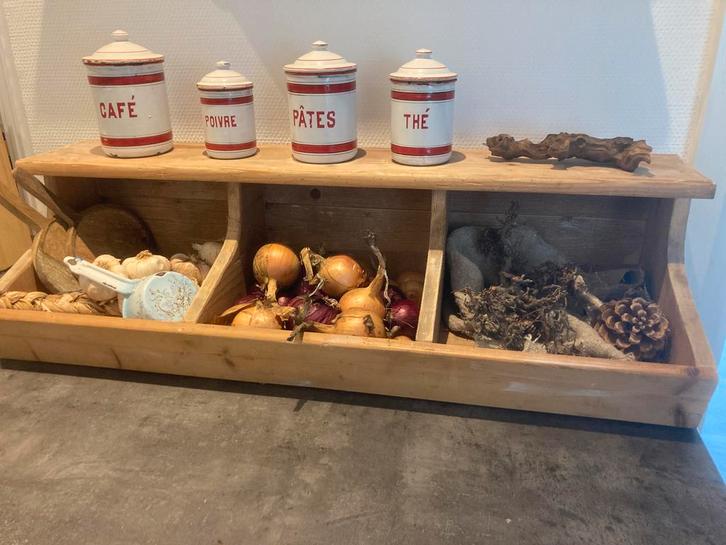 Nieuw gemaakte gruttersbak - oud grenenhout 88 cm, Antiek en Kunst, Curiosa en Brocante, Ophalen of Verzenden