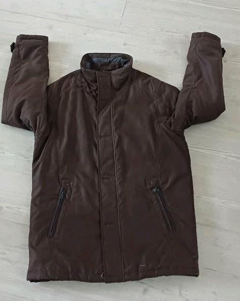 Mooie donkerbruine winterjas Gate One, maat L, Kleding | Heren, Jassen | Winter, Zo goed als nieuw, Maat 52/54 (L), Bruin, Ophalen of Verzenden