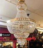 Groot kristallen kroonluchter swarovski zakkroonluchter goud, Ophalen of Verzenden, Gebruikt