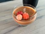 Nieuwe kaars in glas met pompoenen en houtlont, Overige materialen, Bruin, Nieuw, Ophalen of Verzenden