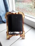 Art deco, celluloid schildpad spiegel staand met metalen, Antiek en Kunst, Ophalen of Verzenden