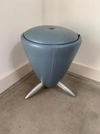 Leolux Bongo / Tam Tam hollow Bijzettafel blauwgrijs Leer, Huis en Inrichting, Ophalen, Zo goed als nieuw