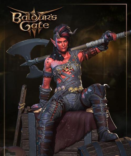 3D-geprint Karlach Beeld – Baldur’s Gate 3!, Hobby en Vrije tijd, Wargaming, Nieuw, Figuurtje(s), Ophalen of Verzenden