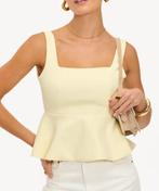 Gele top, Kleding | Dames, Tops, Ophalen of Verzenden, Nieuw, Geel, Zonder mouw