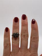 Z725 Prachtige zilveren ring TEKA roosjes maat 16,25, Ophalen of Verzenden, X, Dame, Zilver