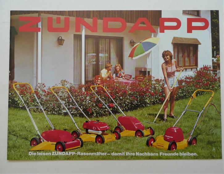 Zündapp Folder Grasmaaiers 1973-1982 "Benzin/Netz/Akku", Boeken, Catalogussen en Folders, Nieuw, Folder, Verzenden