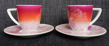 Set van 2 originele espresso kop en schotels van Nespresso beschikbaar voor biedingen