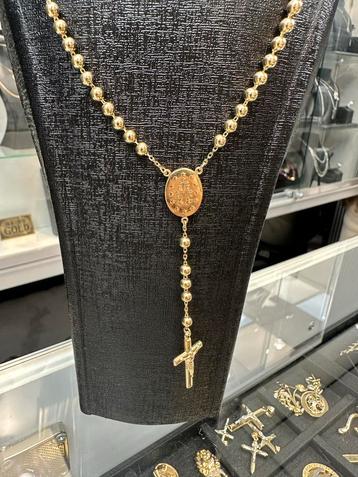 14k Gouden Rozenkrans Ketting beschikbaar voor biedingen