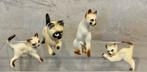 Vintage 4 Siamese Katten Beeldjes Voor In De Letterbak., Ophalen of Verzenden, Zo goed als nieuw, Hond of Kat, Beeldje of Figuurtje