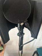 AT-2020 studio microphone + pop filter, stand, foam barrier, Muziek en Instrumenten, Microfoons, Ophalen, Zo goed als nieuw, Studiomicrofoon