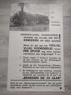 N.S. kindervervoer. 1935, Verzamelen, Rechthoekig Staand, Ophalen of Verzenden, Zo goed als nieuw, A1 t/m A3