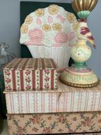 Brocante oude bloemenmand ornament gips, Antiek en Kunst, Ophalen of Verzenden