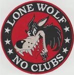 Lone Wolf No Clubs stoffen opstrijk patch embleem #1, Motoren, Accessoires | Stickers