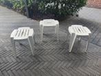 3 stuks handige stapelbare kunststof bijzet krukjes, Tuin en Terras, Ophalen, Gebruikt, Kunststof, Stapelbaar