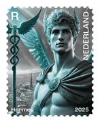 NL crypto zegel 4 - Hermes - blauw met NFT, Ophalen, Na 1940, Postfris