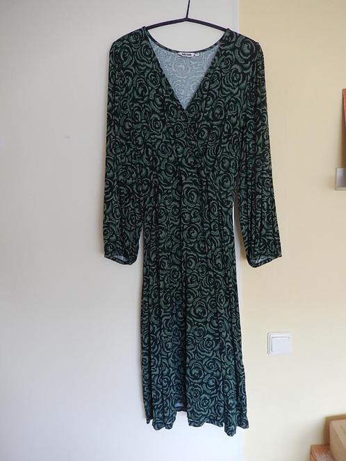 Leuke jurk van Indiska maat XL (42), Kleding | Dames, Jurken, Zo goed als nieuw, Maat 42/44 (L), Groen, Onder de knie, Ophalen of Verzenden