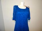 Ladress jurk van kant vorstelijk kobalt blauw Nieuw xs, Kleding | Dames, Jurken, Nieuw, Boven de knie, Verzenden, Blauw