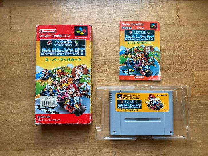 Super Mario kart super famicom, Spelcomputers en Games, Games | Nintendo Super NES, Zo goed als nieuw, Avontuur en Actie, 1 speler