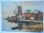 Molen aan water schilderij A van Nijkerk ansicht uit 1944, Verzenden, 1940 tot 1960, Gelopen, Noord-Holland