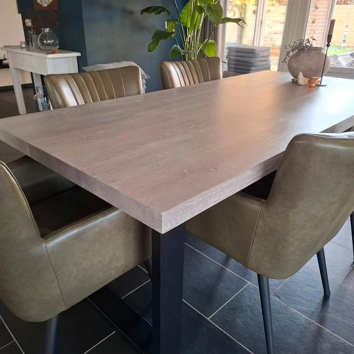 Eetkamertafel met 6 stoelen, Huis en Inrichting, Complete eetkamers, Zo goed als nieuw, 6 tot 8 stoelen, Ophalen