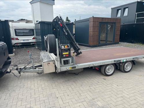 Trailer met HIAB T-CLX 018-2, Auto diversen, Aanhangers en Bagagewagens, Zo goed als nieuw, Ophalen