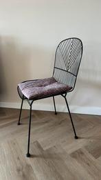 Loods5 loods 5 draadstoel zwart ijzeren eetkamerstoel, Huis en Inrichting, Stoelen, Gebruikt, Zwart, Ophalen of Verzenden, Metaal