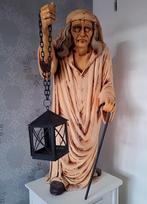 Beeld van oude man met lantaarn  Halloween decoratie h. 85, Ophalen, Zo goed als nieuw, Mens