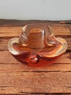 Murano asbak amber glas in nieuwstaat, Ophalen of Verzenden