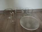 Diverse glazen vazen/potten en schaal, gratis, Ophalen, Gebruikt, Glas