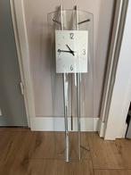 Ams klok zilver met glas, Ophalen, Zo goed als nieuw, Wandklok