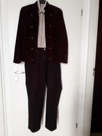 Prachtige set jasje met blouse + lange broek kleur aubergine, Kostuum of Pak, Overige kleuren, Verzenden, Maat 42/44 (L)