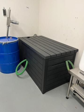 Grote zwarte tuin opbergbox (zonder binnenbak) beschikbaar voor biedingen