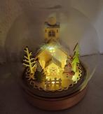 Kerst tafereeltje onder plastich stolp met verlichting, Diversen, Kerst, Ophalen, Gebruikt