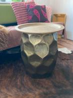 Bijzettafel metaal honingraat, Minder dan 55 cm, Gebruikt, Metaal of Aluminium, Rond