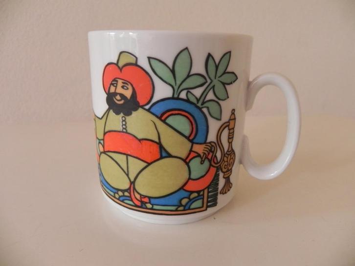 Van Nelle mok 1001 nacht vintage, Huis en Inrichting, Keuken | Servies, Zo goed als nieuw, Kop(pen) en/of Schotel(s), Overige stijlen